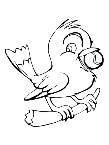 Cute Little Canary Coloring Page